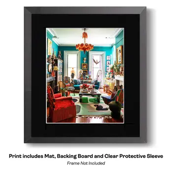 Maximalist Townhouse Living Room Art Print: Too Much is Never Enough
