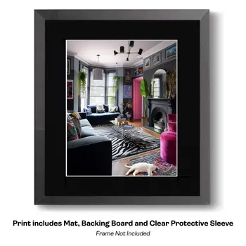 Maximalist Townhouse Living Room Art Print: Too Much is Never Enough