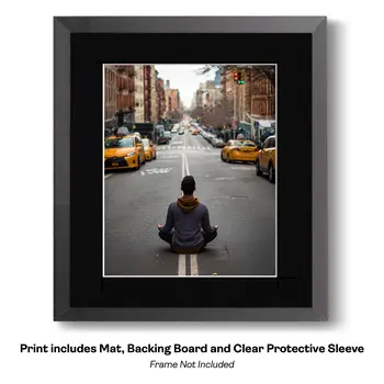 The Big Apple - NYC Purple Umbrella art print – 8″x10″ Artwork for 11″x14″ Frame