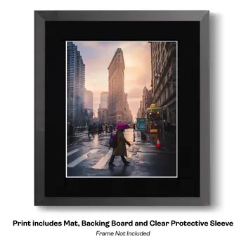 The Big Apple - NYC Purple Umbrella art print – 8″x10″ Artwork for 11″x14″ Frame