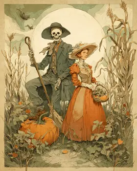 The Late Mr Monroe Halloween Art Print - 8"x10" Artwork