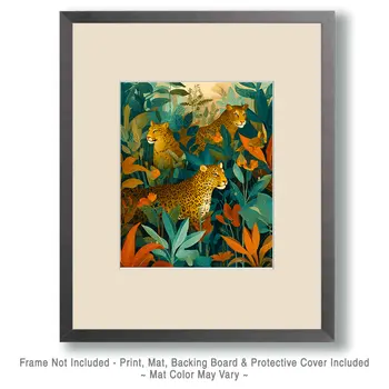 Jaguars in the Jungle Big Cats Art Print - 8"x10" Artwork