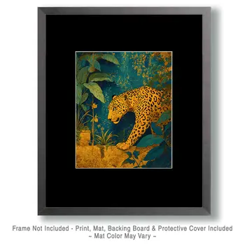 Wat Suwannaram Jaguar Big Cats Art Print - 8"x10" Artwork