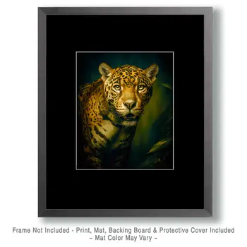 Jaguar Portrait Big Cats Art Print - 8"x10" Artwork