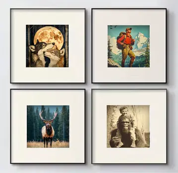 Antique Style Garden of the Gods Art Print - 8"x10" Artwork for 11"x14" Frame