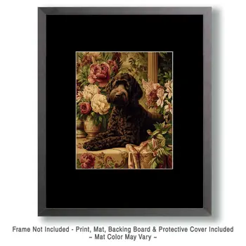 Portie Still Life - Portuguese Water Dog Art Print - 8"x10" Artwork