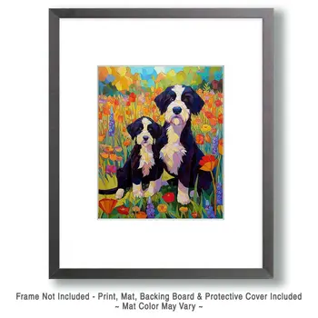 Pair of Porties - Portuguese Water Dog Art Print - 8"x10" Artwork