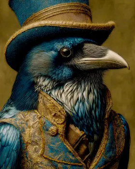 Sir Roger Raven Art Print - 8"x10" Artwork