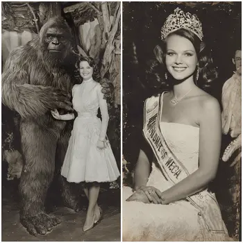 Bigfoot and Beauty Queen Art Print - 8"x8" Artwork for 12"x12" Frame