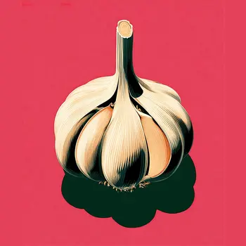 Garlic Bulb 8”x8” Herbs and Spices, Culinary Art Print Collection