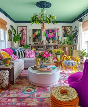 Maximalist Bright and Chic Salon: Too Much is Never Enough