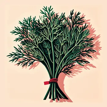 Dill Sprig 8”x8” Herbs and Spices, Culinary Art Print Collection