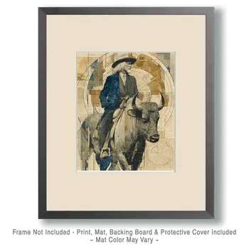Buffalo Bill Celestial American West Art Print - 8"x10" Artwork