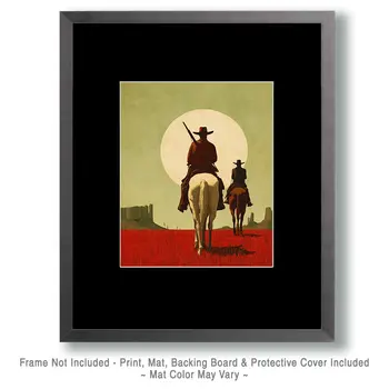 Cowboys Heading Out American West Art Print - 8"x10" Artwork