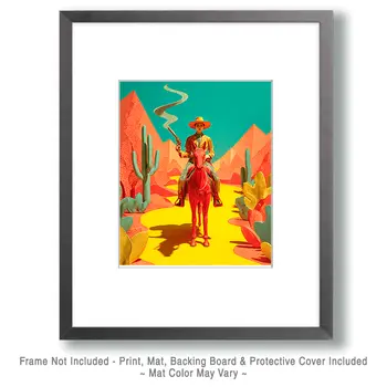 Lowbrow Pistolera American West Art Print - 8"x10" Artwork