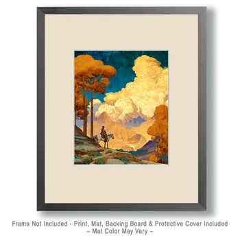 Luminesce Cowboy Landscape American West Art Print - 8"x10" Artwork