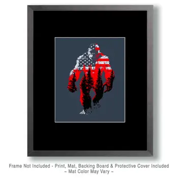 USA Bigfoot Art Print - 8"x10" Artwork