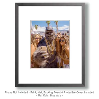 Bigfoot Party Selfie Art Print - 8"x10" Artwork