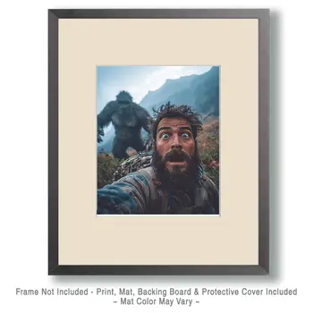 Last Selfie - Bigfoot Art Print - 8"x10" Artwork