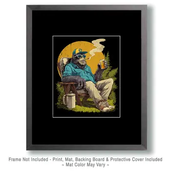 Bigfoot at Camp Relaxin' Art Print - 8"x10" Artwork