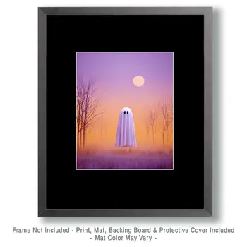 Morning Mist Ghost Halloween Art Print - 8"x10" Artwork