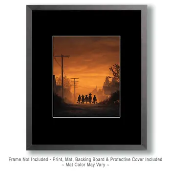 Trick or Treaters Heading Home Halloween Art Print - 8"x10" Artwork