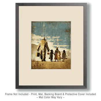 Bigfoot Witch Heading Home After Trick or Treating Halloween Art Print - 8"x10" Artwork