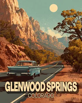 Vintage Car Colorado Name Drop Art Print - 8"x10" Artwork