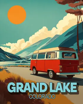 Grand Lake Colorado Name Drop Art Print - 8"x10" Artwork