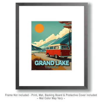 Grand Lake Colorado Name Drop Art Print - 8"x10" Artwork