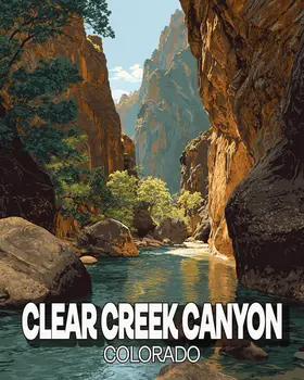Colorado Canyon Name Drop Art Print - 8"x10" Artwork