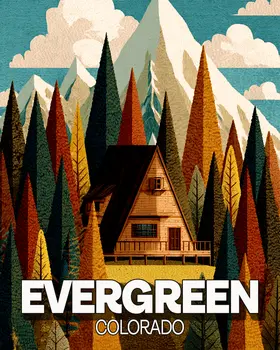 A-Frame Home Colorado Name Drop Art Print - 8"x10" Artwork