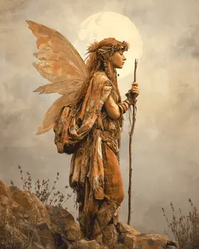 Nomad Fairy - Fairies Art Print - 8"x10" Artwork