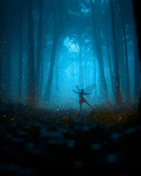 Lone Dancer Fairy - Fairies Art Print - 8"x10" Artwork