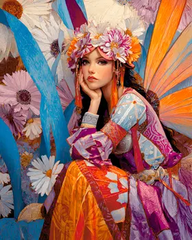 West Coast Daisy Fairy - Fairies Art Print - 8"x10" Artwork