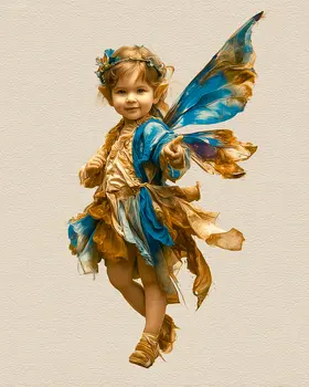 Cherub Fairy - Fairies Art Print - 8"x10" Artwork