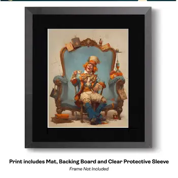 Mad Hatter Has a Lot on His Mind art print - 8"x10" Artwork for 11"x14" Frame