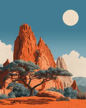 Garden of the Gods Art Print - 8"x10" Artwork for 11"x14" Frame