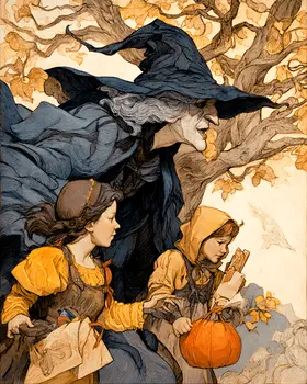 Rush On Home My Little Ones Dark Academia Art Print - 8"x10" Artwork for 11"x14" Frame