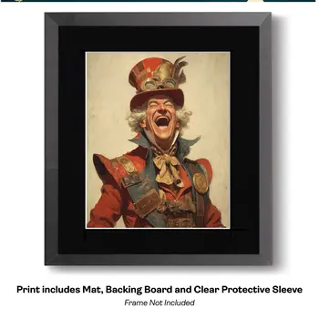 Mad Hatter Has a Lot on His Mind art print - 8"x10" Artwork for 11"x14" Frame
