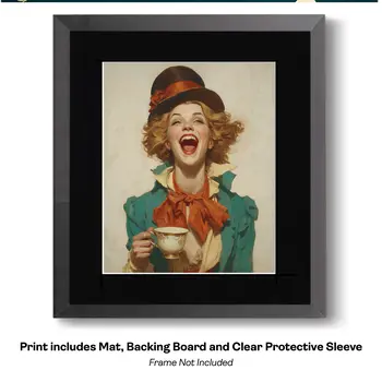 Mad Hatter Has a Lot on His Mind art print - 8"x10" Artwork for 11"x14" Frame