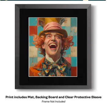 Mad Hatter Has a Lot on His Mind art print - 8"x10" Artwork for 11"x14" Frame