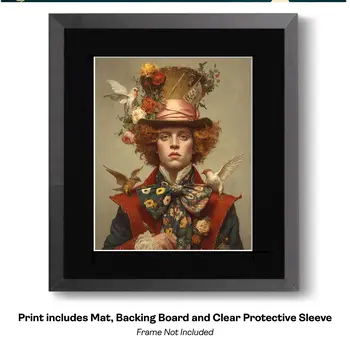 Mad Hatter Has a Lot on His Mind art print - 8"x10" Artwork for 11"x14" Frame