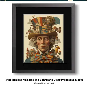 Mad Hatter Has a Lot on His Mind art print - 8"x10" Artwork for 11"x14" Frame