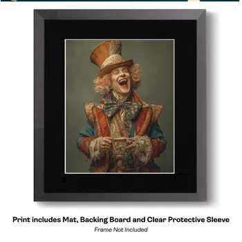 Mad Hatter Has a Lot on His Mind art print - 8"x10" Artwork for 11"x14" Frame