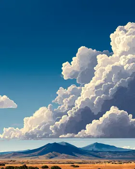 Manzano Mountain Storm Brewing American Southwest Art - 8"x10" Artwork for 11"x14" Frame