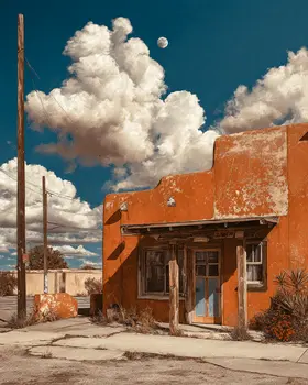 The Old Trujillo Adobe Store American Southwest Art - 8"x10" Artwork for 11"x14" Frame