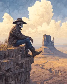 Skeleton Mesa American Southwest Art - 8"x10" Artwork for 11"x14" Frame