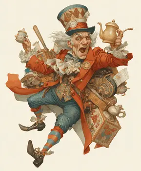 Mad Hatter Madness art print - 8"x10" Artwork for 11"x14" Frame
