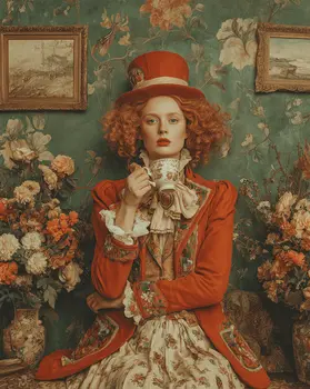 Mad Hatter Mildred the Wallflower art print - 8"x10" Artwork for 11"x14" Frame